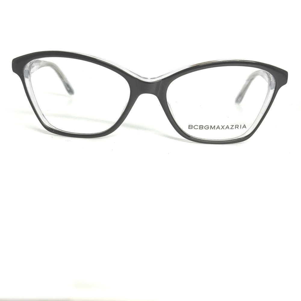 BCBGMAXAZRIA Cleo Black Laminate Eyeglasses Frames 51-16-135 Cat Eye Womens